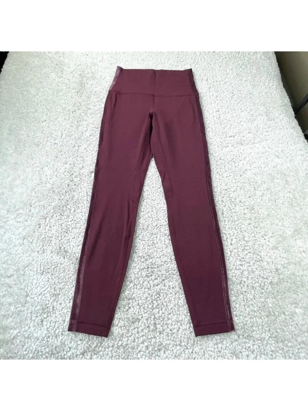 Lululemon Align Super High Rise Pant Legging Velvet Garnet Red Womens 8